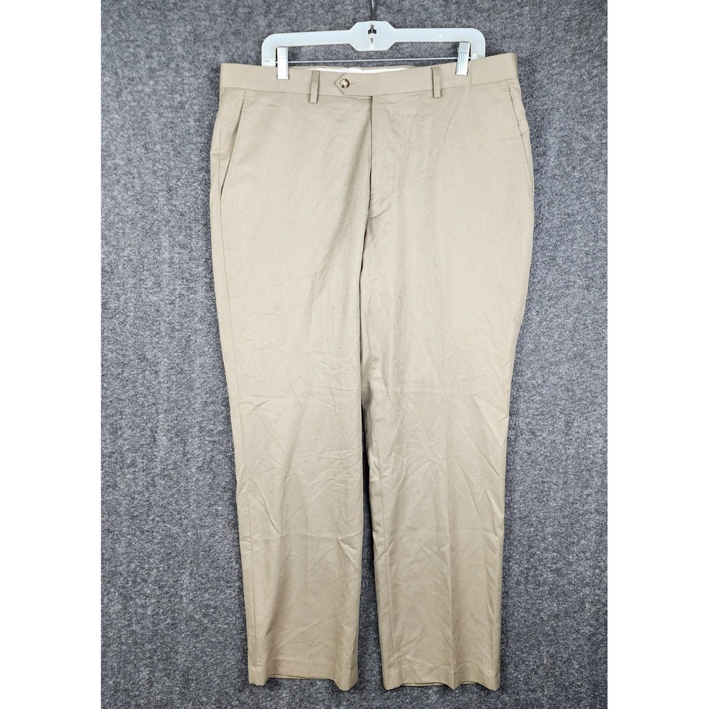Jos A Bank Dress Pants Mens 36x30 Tan Classic Collection Tailored Fit Khaki